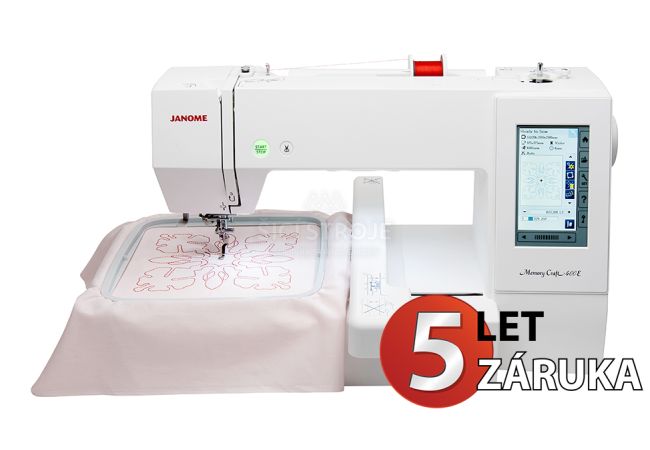 Vyšívací stroj JANOME MEMORY CRAFT 400E veľkosti XXL