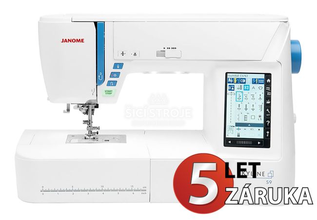 Šijací a vyšívací stroj JANOME SKYLINE S9 veľkosti XL