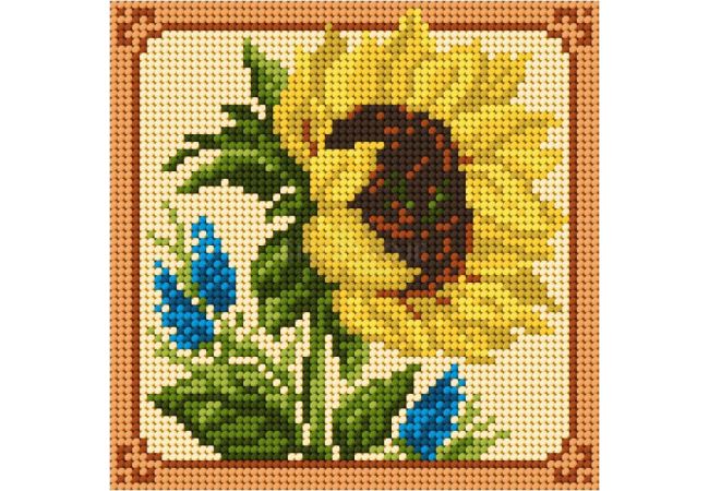 Zostava na vyšívanie krížikovým stehom Malwina 15x15cm - č. 1014