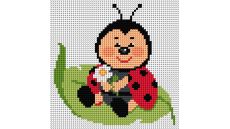 Zostava na vyšívanie krížikovým stehom Malwina 15x15cm - č. 1023