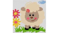 Zostava na vyšívanie krížikovým stehom Malwina 15x15cm - č. 1039