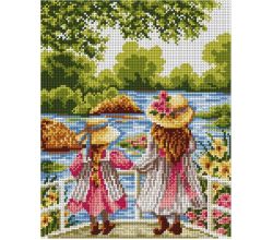 Zostava na vyšívanie krížikovým stehom Malwina 24x30cm - č. 6007