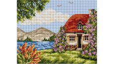 Zostava na vyšívanie krížikovým stehom Malwina 24x30cm - č. 6009