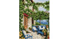 Zostava na vyšívanie krížikovým stehom Malwina 24x30cm - č. 6010