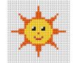 Zostava na vyšívanie krížikovým stehom Malwina 8x8cm - č. 0104