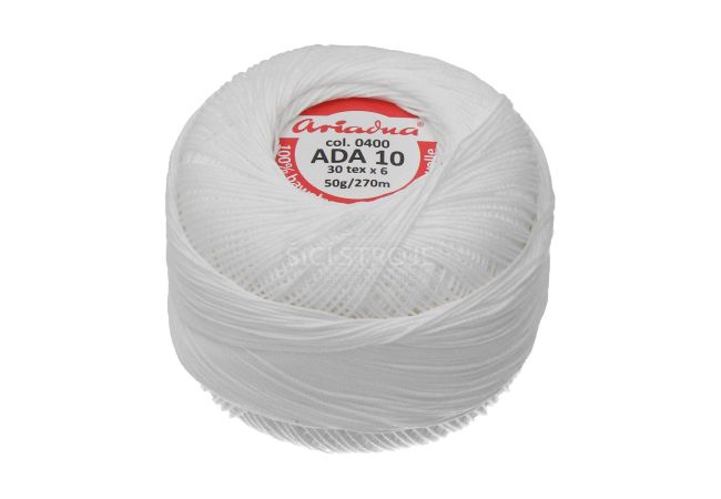 Priadza pre frivolitky Ada 10 50 g - 0400