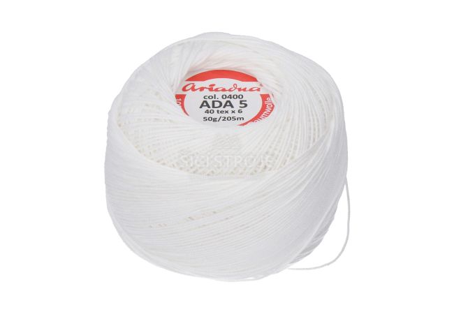 Priadza pre frivolitky Ada 5 50 g - 0400