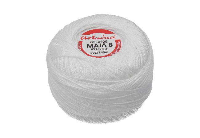 Háčkovacia priadza Maja 8 50 g - 0400