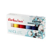 Zostava nití na stehovanie Cotto Sky Cotto 80/170 m - 6 farieb (neba)