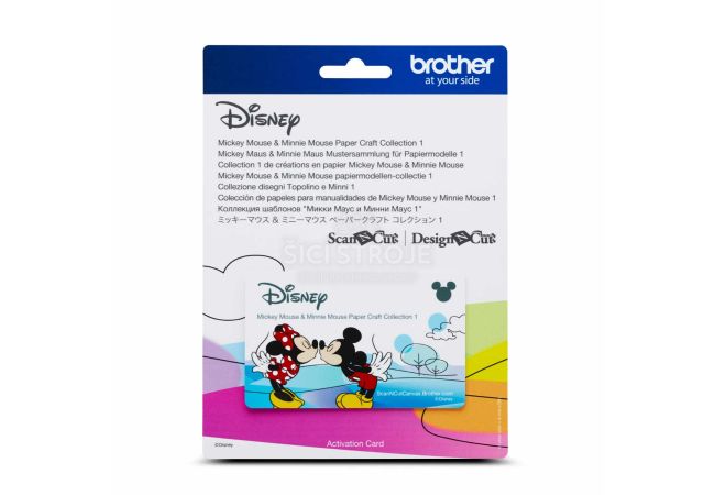 Karta so vzormi Disney Mickey Minnie pre plotre Brother