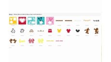 Karta so vzormi Disney Mickey Minnie pre plotre Brother