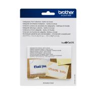 Karta s fontami kaligrafického písma pre plotre Brother