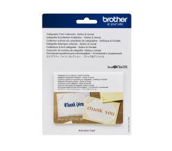 Karta s fontami kaligrafického písma pre plotre Brother