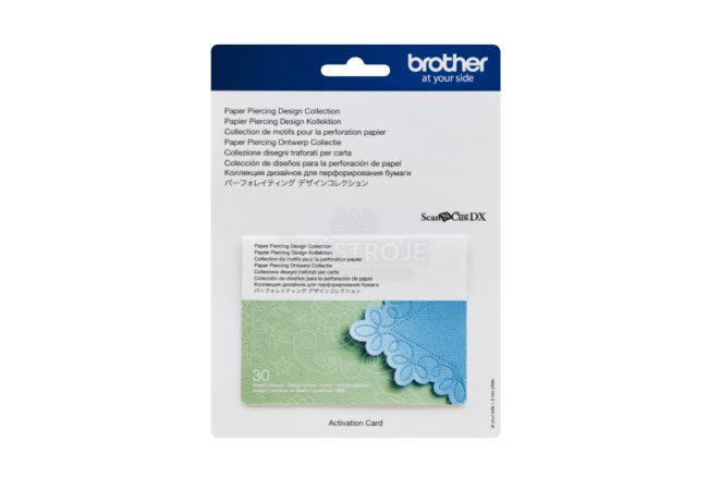 Karta so vzormi na dierkovanie papiera pre plotre Brother
