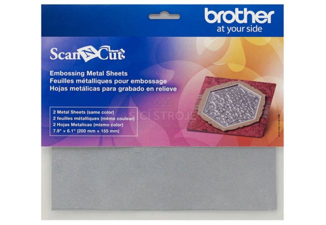 Embos list v striebornej farbe pre plotre Brother ScanNCut