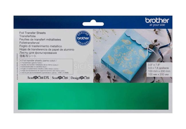 Kovová fólia zelená pre plotre Brother