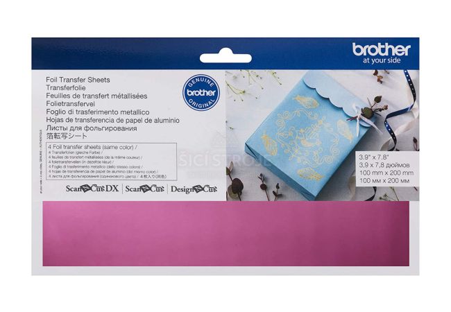Kovová fólia ružová pre plotre Brother