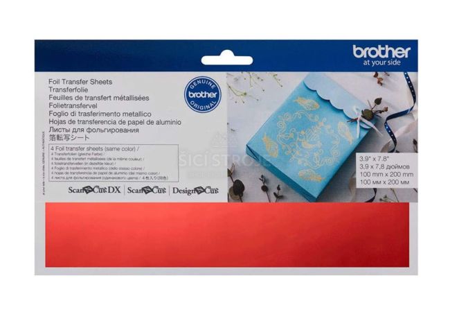 Kovová fólia červená pre plotre Brother