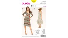Strih Burda 6759 - Zavinovacie šaty, džersejové šaty, midi šaty