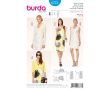 Strih Burda 6773 - Puzdrové šaty, bolerko, krátke sako