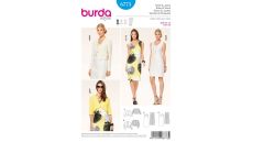 Strih Burda 6773 - Puzdrové šaty, bolerko, krátke sako