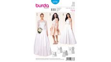 Strih Burda 6776 - Korzetové svadobné šaty so spodničkou, plesové šaty