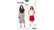 Strih Burda 6818 - Jednoduchá zvonová sukňa, dlhá sukňa