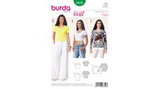 Strih Burda 6820 - Jednoduché tričko, krátke tričko, tričko s dlhým rukávom