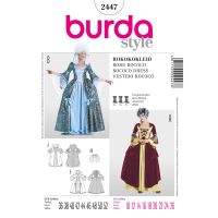 Strih Burda 2447 - Rokokové šaty