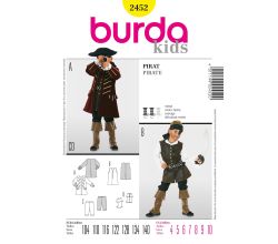 Strih Burda 2452 - Kostým piráta, objaviteľa