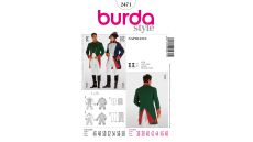 Strih Burda 2471 - Pánsky kostým na Napoleona / generála / vojaka