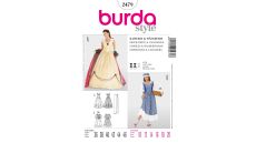 Strih Burda 2479 - Šaty na cisárovnú, šaty na prádlenu