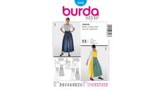 Strih Burda 8448 - Krojové šaty, krojová zásterka, krojová blúzka