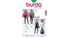 Strih Burda 7313 - Jednoduchý plášť, prehoz