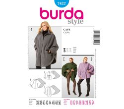 Strih Burda 7422 - Plášť