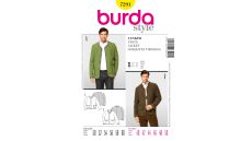 Strih Burda 7291 - Pánske krojové sako