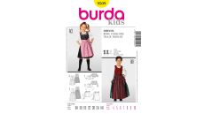 Strih Burda 9509 - Detské krojové šaty