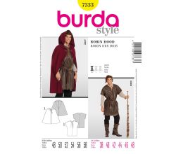 Strih Burda 7333 - Kostým Robin Hood