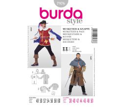 Strih Burda 7976 - Mušketier, panoš