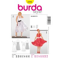 Strih Burda 2393 - Šaty Marilyn, 50. roky