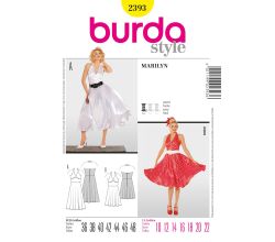 Strih Burda 2393 - Šaty Marilyn, 50. roky