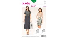 Strih Burda 6733 - Jednoduchá zavinovacia sukňa