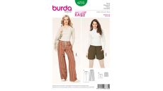 Strih Burda 6735 - Široké nohavice, šortky