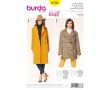 Strih Burda 6736 - Jednoduchý kabát, krátky kabát