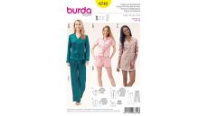 Strih Burda 6742 - Dámske pyžamo, nočné košele