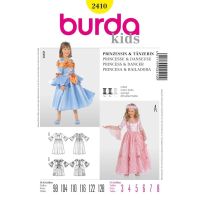 Strih Burda 2410 - Princezná, tanečnica