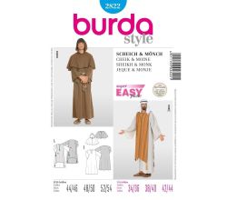 Strih Burda 2822 - Šejk, mních, kaftan, kutna