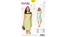 Strih Burda 6627 - Áčkové šaty, šaty Etui