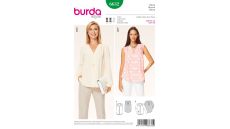 Strih Burda 6632 - Blúzka, zapínacia blúzka, košeľa