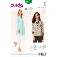 Strih Burda 6633 - Tunika, voľná tunika